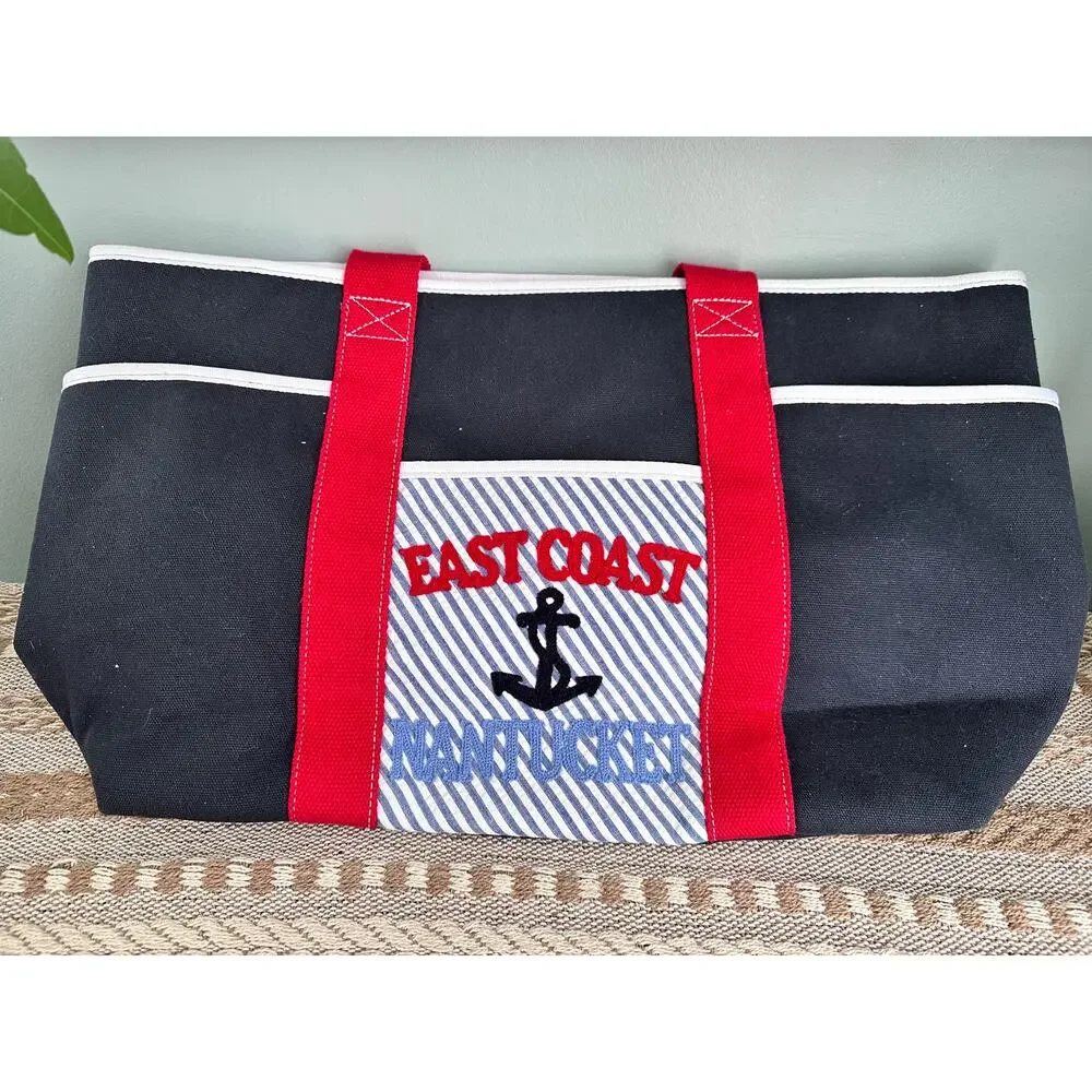 Talbots East Coast Anchor Nantucket Canvas Tote Bag - Limited Edition - Picture 2 of 5